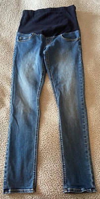 Unbranded Women's Skinny Pull On Skinny Maternity Blue Jeans Size M - Image 1 of 4