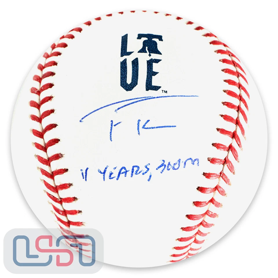 Trea Turner Signed "11 Years, 300M" Rawlings Phillies City Connect Baseball JSA - Image 1 of 4