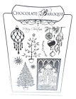 Chocolate Baroque Stained Glass Christmas stamp