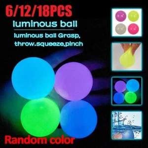 6PCS Sticky Ceiling Balls Stress Relief Fun Toy Globbles Stress Glow inTheDark - Picture 1 of 14