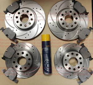 FOR FORD TRANSIT 350 H/R MK7 2.4 DRILLED & GROOVED FRONT & REAR DISCS & PADS - Picture 1 of 1