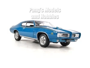 1969 Pontiac GTO "The Judge" 1/24 Scale Diecast Metal Model by Welly - BLUE - Picture 1 of 10