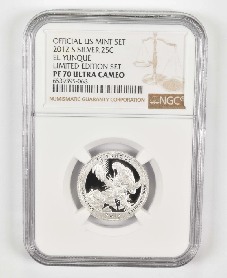 2012-S PF70 El Yunque Silver Quarter US Mint Limited Edition Set NGC *5533 - Image 1 of 4