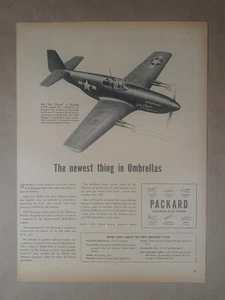 1940s PACKARD Sky Clipper Mustang P 51B Army USAF WWII Vintage Poster Print Ad - Picture 1 of 1