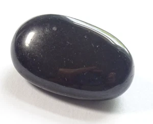 BLACK TOURMALINE (SCHORL) TUMBLESTONE - 2.7 x 1.7 cms 11.93 gms #3- protection - Picture 1 of 4