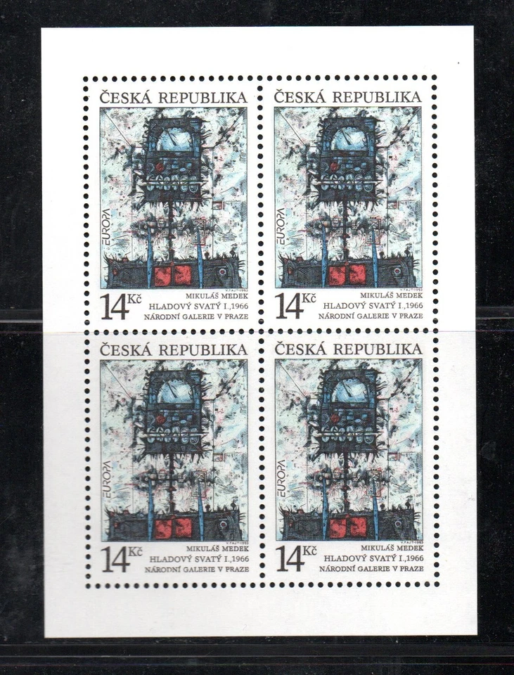 Czech Republik/Ceska 1993 sheet CEPT/Europe stamps (Michel 5 Klb) nice MNH - Image 1 of 1