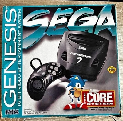 NEW Official SEGA Genesis Model 3 The Core System 16-Bit CIB Video Game Console - Image 1 of 4