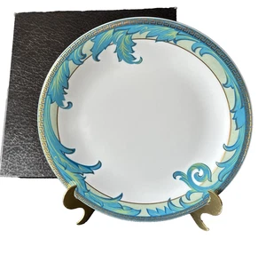 Rosenthal Versace 11 1/4" Dinner Plate Medusa Ikarus Arabesque Blue W/ Box KC - Picture 1 of 10