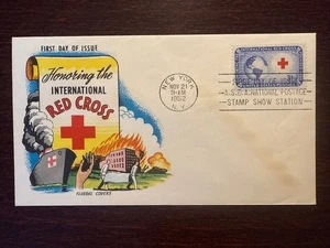 US FDC FLUEGEL COVER 1952 YEAR RED CROSS  HEALTH MEDICINE SCOTT 1016 - Picture 1 of 1