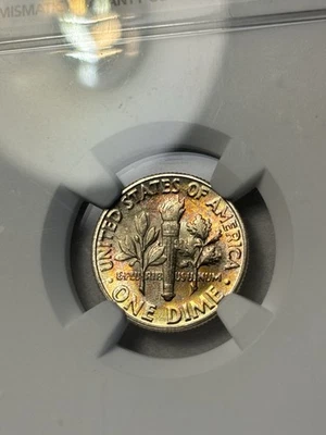 1956-P Roosevelt Dime, NGC MS66, Nicely Toned - Image 1 of 3