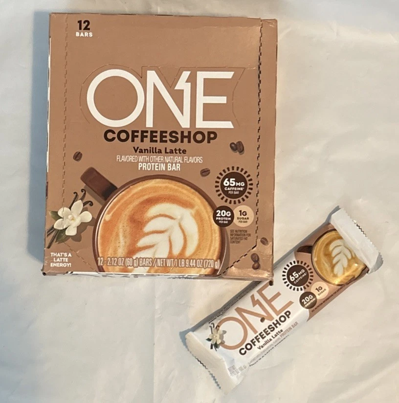 ONE Bar кофейня, вкус ванили латте, 20 г белка упаковка из 12 - Изображение 1 из 3