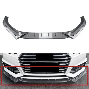 Front Bumper Splitter Spoiler Lip For Audi A4 B9 S4 Sedan 2017-2019 - Picture 1 of 9