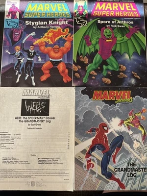 Marvel Super Heroes- TSR Marvel Super Heroes RPG TSR 1992 Grandmaster Log Ff4 - Image 1 of 4