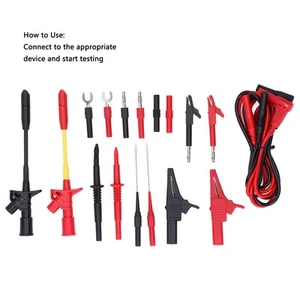 Multi Meter Test Lead Crocodile Clip Banana Plug Piercing Probe For Hot - Picture 1 of 12