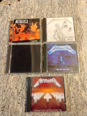 Metallica CD Lot of 5 Load Justice for All Black Album Ride the Lightning Master Foto 1 de 4