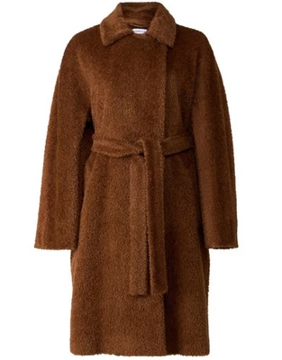 Marella by Max Mara Ippy Alpaca Wool Belted Coat, Brown UK 10 RRP £835 BNWT - Image 1 of 4