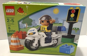 LEGO DUPLO: Bicicleta de Policía (5679) Motocicleta Hombre Stop Sign Nuevo Set Sellado - Imagen 1 de 5