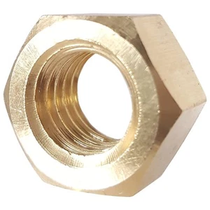 Solid Brass Hex Nuts Full Size Bright Finished All Sizes And Quantities - Picture 1 of 84