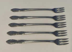 Oneida Simeon L. & George H. Rogers Edelstahl Meeresfrüchte Cocktail Gabeln S/5 6" - Bild 1 von 11