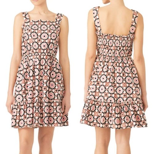 Mini prendisole senza maniche Kate Spade New York mosaico floreale rosa donna taglia 10