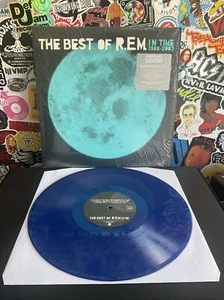 R.E.M. The Best Of In Time 1988-2003 2LP VG++ BLUE VINYL In Shrink HYPE STICKER - Picture 1 of 2