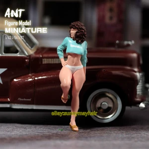 1/43 Szene Requisiten Sexy Girl Lean Miniaturen Figuren Modell für Autos Fahrzeuge Spielzeug - Bild 1 von 11