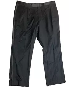 Jones New York Formal Dress Pants Mens 46x32 Trevor Worsted Wool Black - Picture 1 of 16