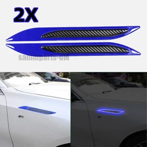 2x Blue Car Bumper Truck Reflective Sticker Warning Decal Reflector Strips Tape - Picture 1 of 7