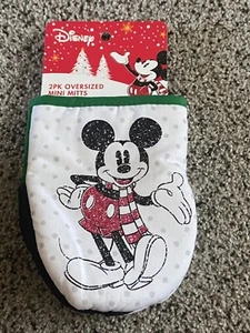 Disney Natale/Inverno Confezione 2 Mini Guanti Oversize Topolino Nuovi Con Etichette - Foto 1 di 2