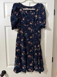 Polo Ralph Lauren Navy Floral Print Dress Size 4 - Picture 1 of 6