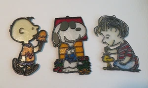 Charlie Brown, Linus, Snoopy bemalte Sonnenfänger 6,5" - Bild 1 von 5