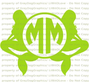 Adesivo personalizzato Yeti misura doppia sirena monogramma vinile decalcomania 2 iniziali - Foto 1 di 23