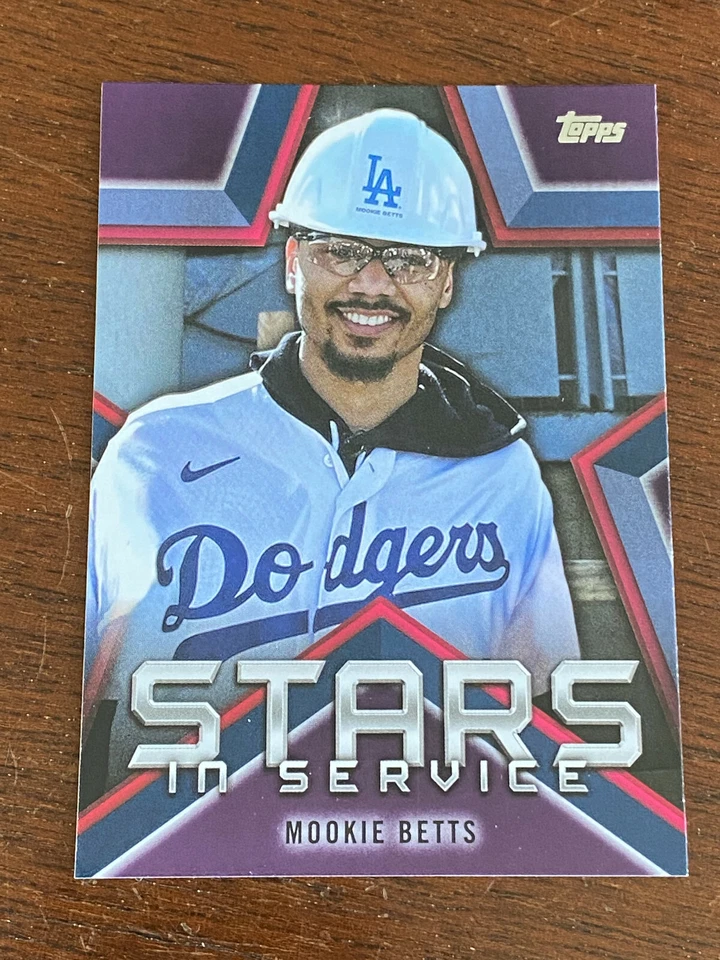 2021 Topps Series 1 Stars in Service Insert SIS-7 Mookie Betts LA Dodgers - Image 1 of 1