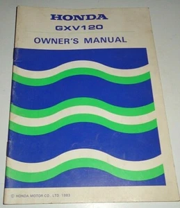 Honda GXV120 Engine Owners Operators Maintenance Manual 1983 Original! - Picture 1 of 3