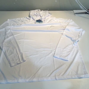 Willit Men's Sun Protection UPF 50+ Long Sleeve Hooded T-Shirt White L - Picture 1 of 2