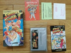 Street fighter Ⅱ Nintendo snes capcom NTSC-J Japanese Ver. fighting w/box - Picture 1 of 2