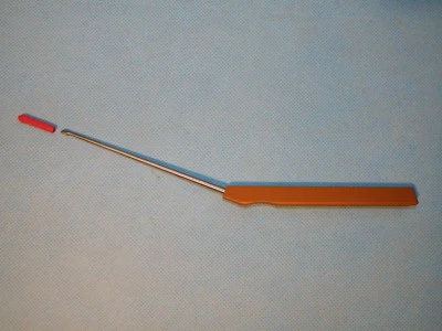 Cureta micro axial SEC, 10 pulgadas recta #1 naranja, modelo U-0056 Foto 1 de 2