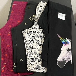 Old Navy Leggings Lot of 4 Unicorn Star Cherry Floral Girls Size Medium 8 NWT - Picture 1 of 20