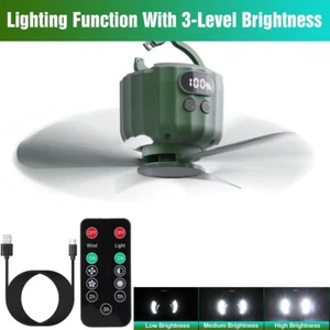 3-Speed Portable Camping Fan LED Light Emergency PowerBank for 2-3 Person Tents - Picture 1 of 14