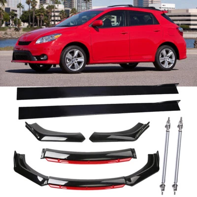 For 2003-2014 Toyota Matrix Front Bumper Lip Splitter Spoiler Body Kit Strut Rod - Image 1 of 4