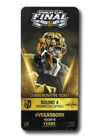 Vegas Golden Knights Commemorative  Stanley Cup vs. Capitals Ticket #D/2018 VGK Cover