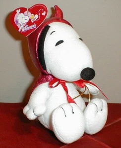 Whitman's Peanuts Snoopy Valentines Plush Red Devil Hoodie & Cape 6" New - Picture 1 of 1
