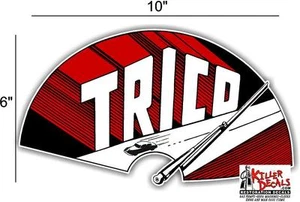 (TRICO-1) 10" TRICO WINDSHIELD WIPER GARAGE MANCAVE GAS OIL STICKER DECAL - Picture 1 of 1