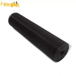 Malla de pollo conejo 36"" × 50' 1/2 pulgada agujero negro PVC vinilo revestimiento herrajes tela - Imagen 1 de 12
