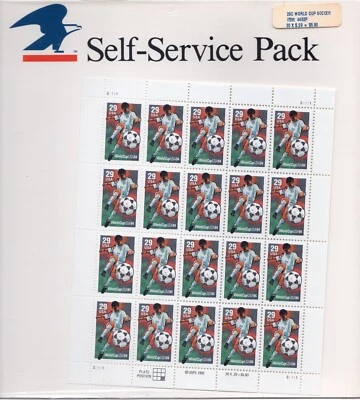 Scott #2834 World Cup Soccer Sheet of 20 Stamps - Sealed - Image 1 of 2