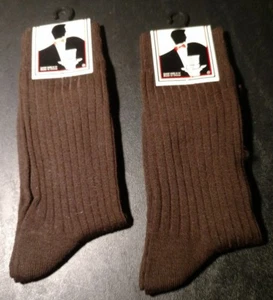 2 NUEVOS CALCETINES DE VESTIR MARRONES FORMALES ESMOQUIN PARA NIÑO - MEDIAS UNIVERSALES Inc - Imagen 1 de 3