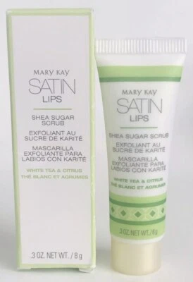 New In Box Mary Kay Satin Lips White Tea & Citrus Shea Sugar Scrub ~ Fast Ship - Image 1 of 2