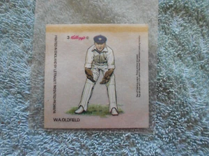#D640. 1977 KELLOGGS SEALED & UNUSED CRICKET LETRASET TRANSFER - BILL OLDFIELD - Picture 1 of 1