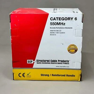 STRUCTURED CABLE 550 MHz 23AWG Solid ANSI/TIA-568.2-D 1000 ft Blue CAT6-BL-ETL - Picture 1 of 18