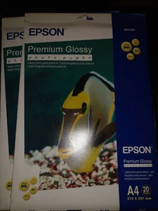 LOT DE DEUX PAQUETS DE PAPIER PHOTO EPSON PREMIUM GLOSSY A4 /40 FEUILLES epson - Imagen 1 de 4
